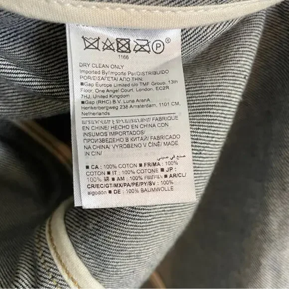 Banana Republic Dark Denim Long Trench Coat Dark Rinse Modern Classic NWT Sz S - Picture 11 of 11